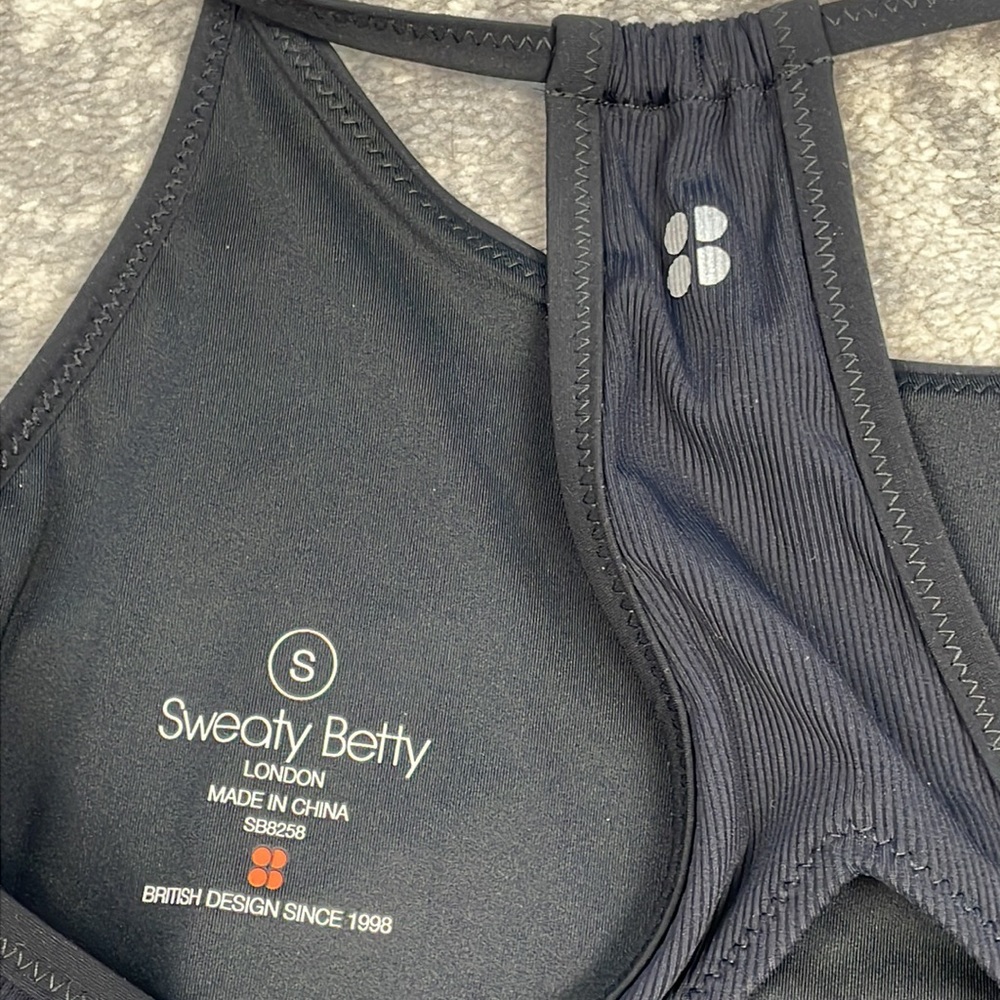 New Sweaty Betty Aqua Xtra Life One Piece Swimsuit Black Cut Out Back Sz S - Picture 10 of 11